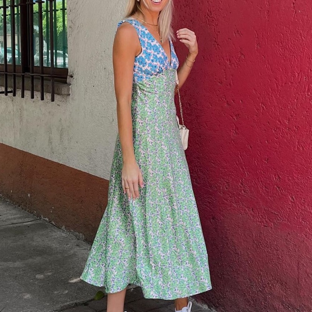 VRG GRL Floral Midi Dress